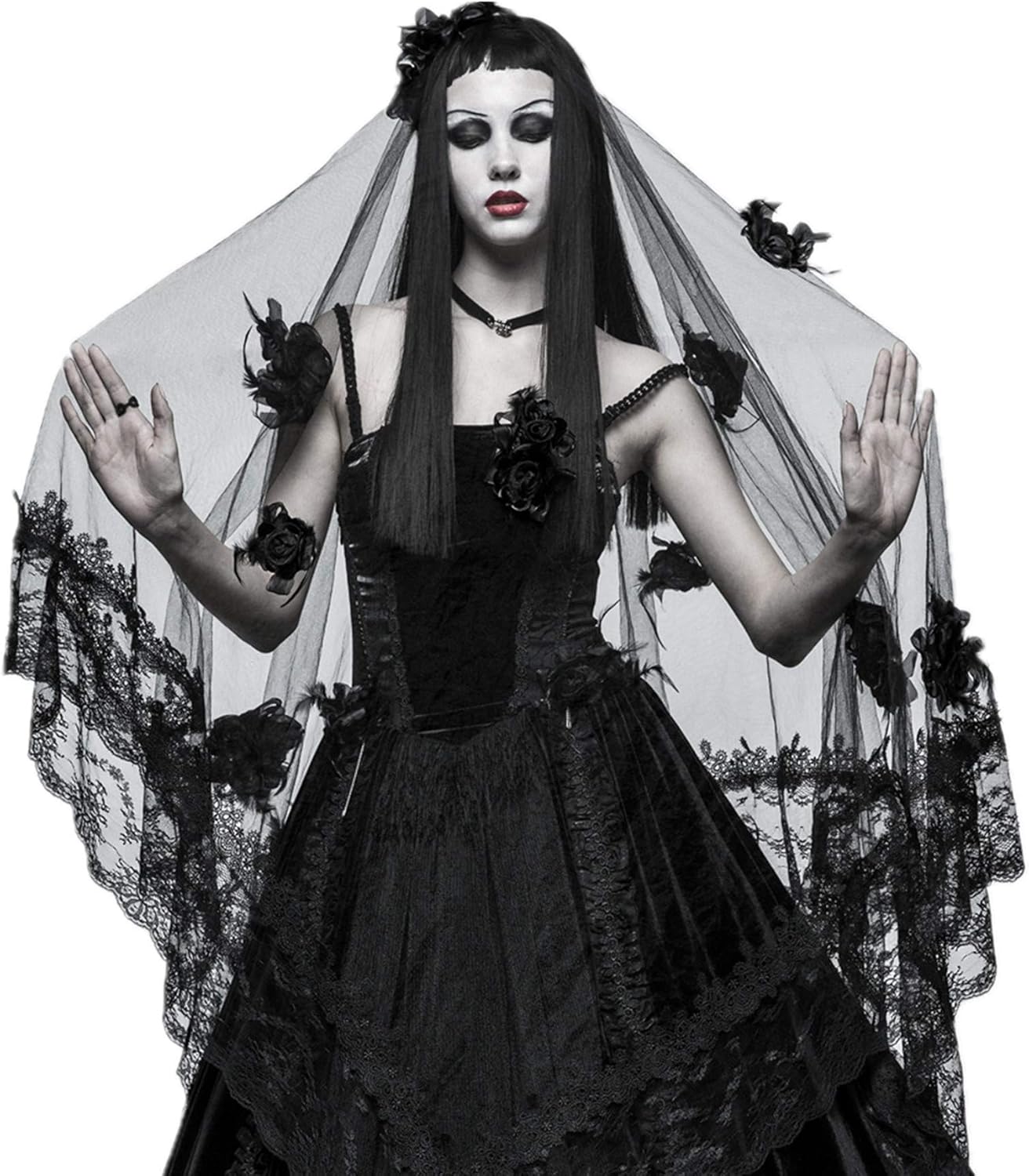 black gothic witch dress