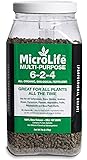 Organic Fertilizer Multi-Purpose For All Vegetables, Flowers & Trees Professional Grade by MicroLife Granulated (6-2-4) 7LB