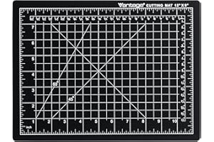 Dahle Vantage 10670 Premium Self-Healing Cutting Mat, 9"x12", 1/2" Grid, 5 Layers for Max Healing, Perfect for Crafts & Sewing, Black