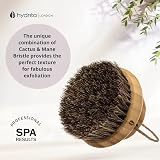 Hydrea London Round Natural Body Brush Bamboo Cactus Bristle Dry Brushing view 2
