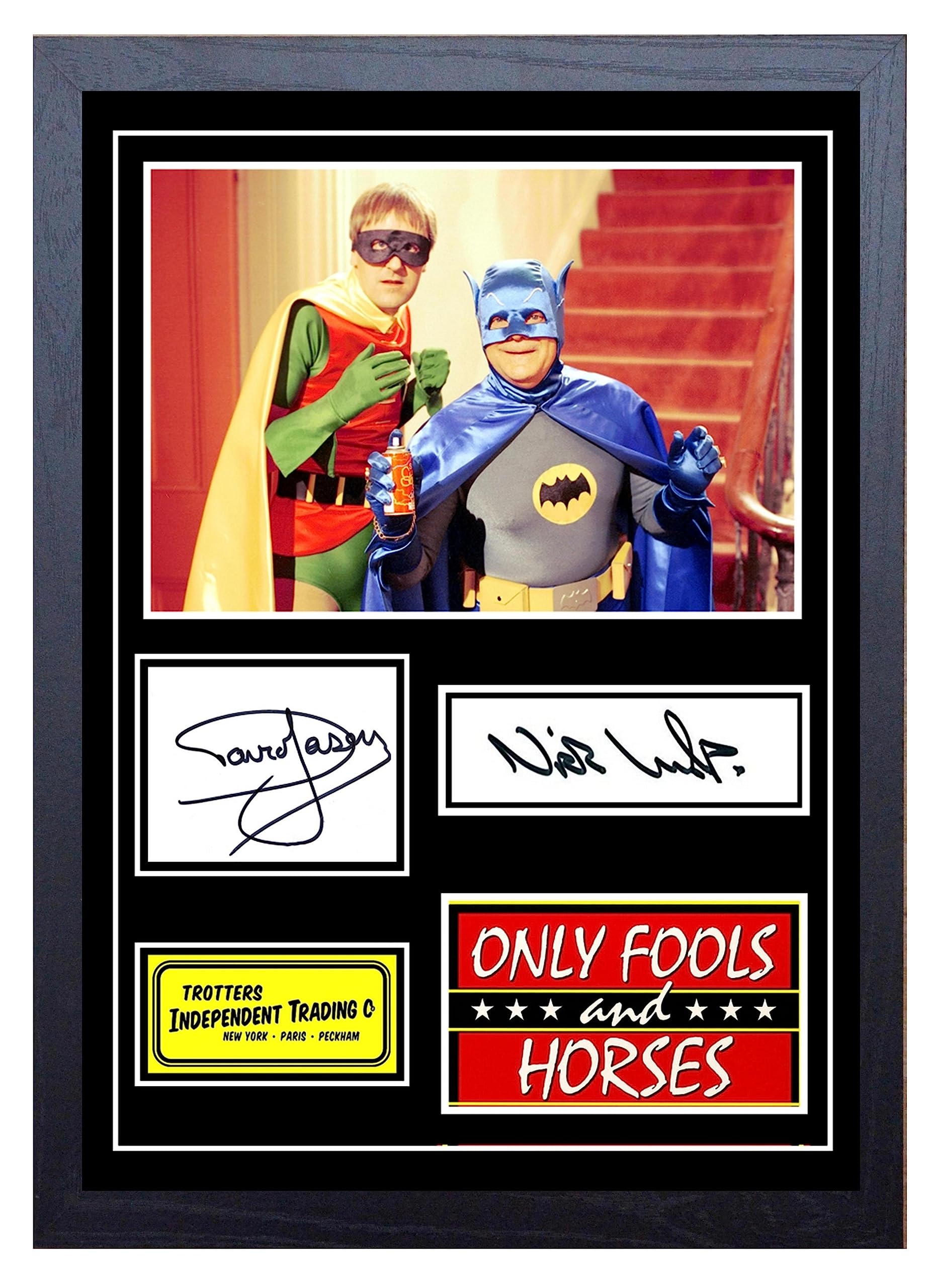 Stunning Quality Only Fools & Horses Signed/Autographed Print (A4 Framed 34cm x 24cm)