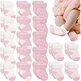 Janmercy 20 Pairs Preemie Socks Premature Newborn Baby Terry Bootie Warm Socks for Preemie Baby