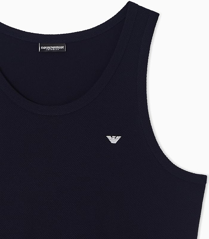 Canotta Uomo Piquet Cotone Blu L