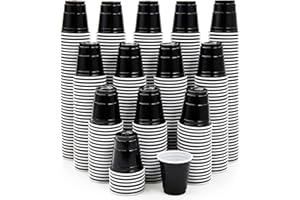 Lilymicky 600 PACK 2 oz Plastic Shot Glasses, Mini Black Disposable Shot Cups for Parties, Carnivals, and Any Events