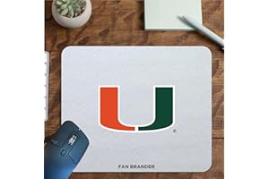 Fan Brander NCAA Mousepad for Home, Office, and Gaming (Miami Hurricanes Mouspad)