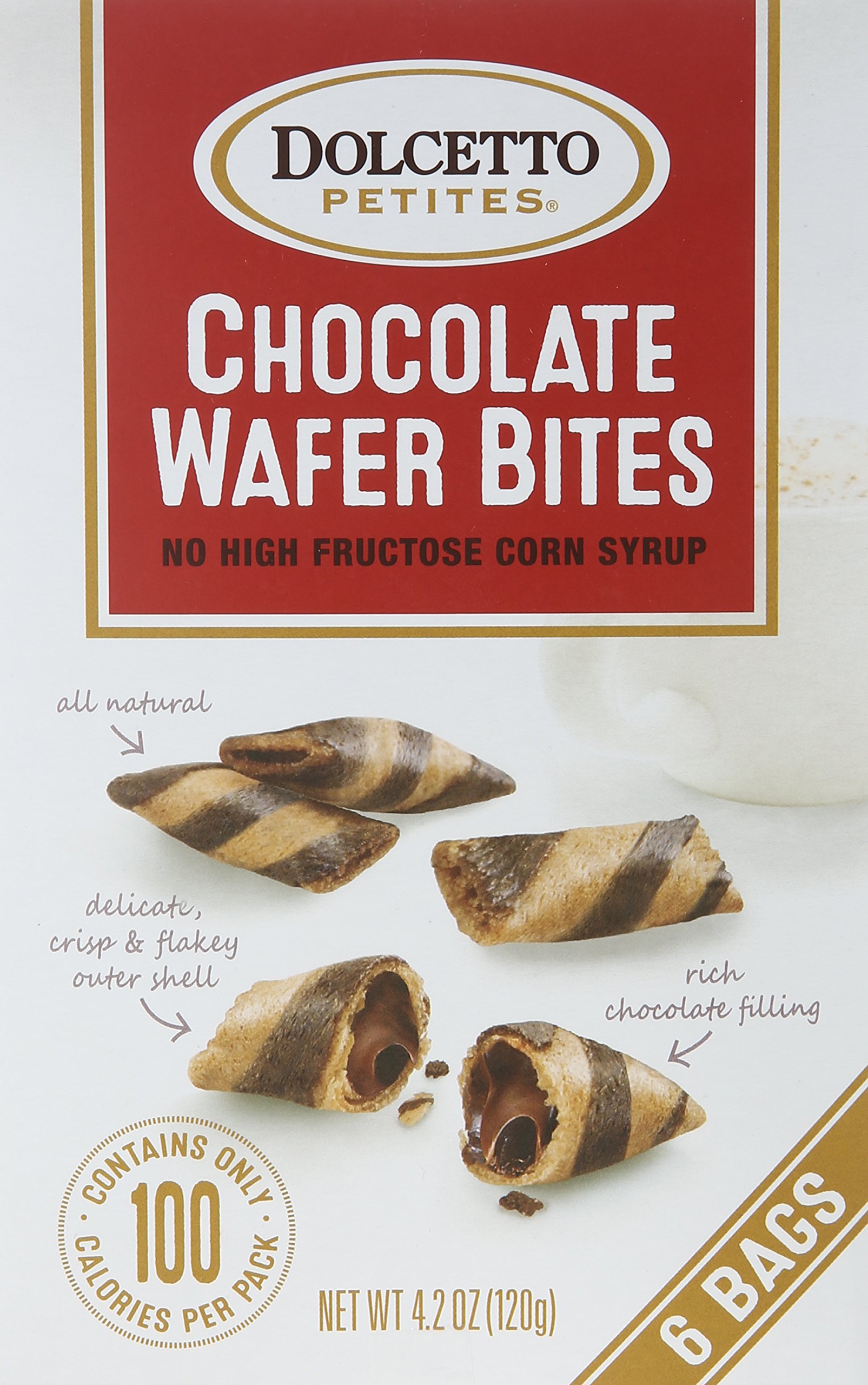 Dolcetto Petites Cookies & Cream Wafer Bites Pack of 3, 4.2 Oz. Ea.