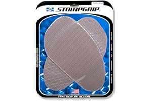 STOMPGRIP Stomp Design 50-14-0001 Icon Profile Large Street Bike Tank Grips - Clear