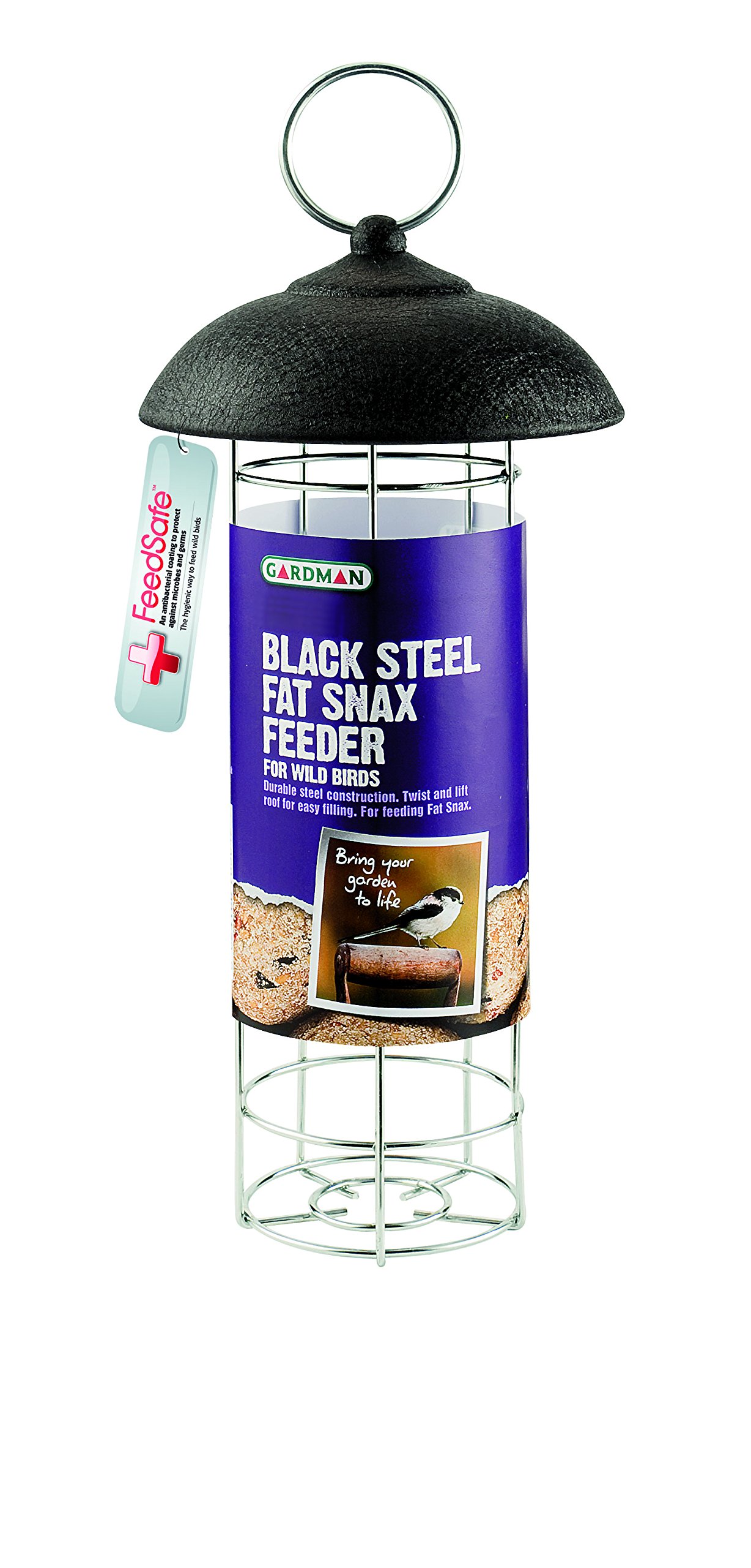 Gardman Black Steel Fat Snax Bird Feeder