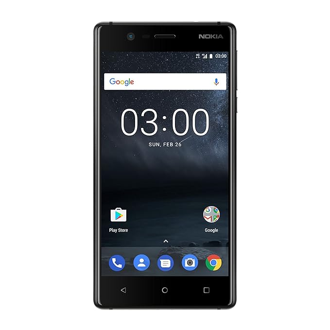 Nokia 3 Smartphone (12,7 cm (5 Zoll), 8MP Hauptkamera, 8MP Frontkamera, 2GB RAM, 16GB interner Speicher, MP3 Player, Android 