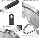 U-Taste 12cm Sieve Strainer 18/8 Stainless Steel with Silicone Handle, Black view 6