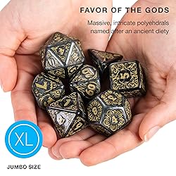 Wiz Dice Titan Dice - Polyhedral Large Dice Set for