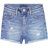KIDSCOOL SPACE Girls Slim-fit Denim Shorts,Ripped Simple Design Summer Half Jeans Pants