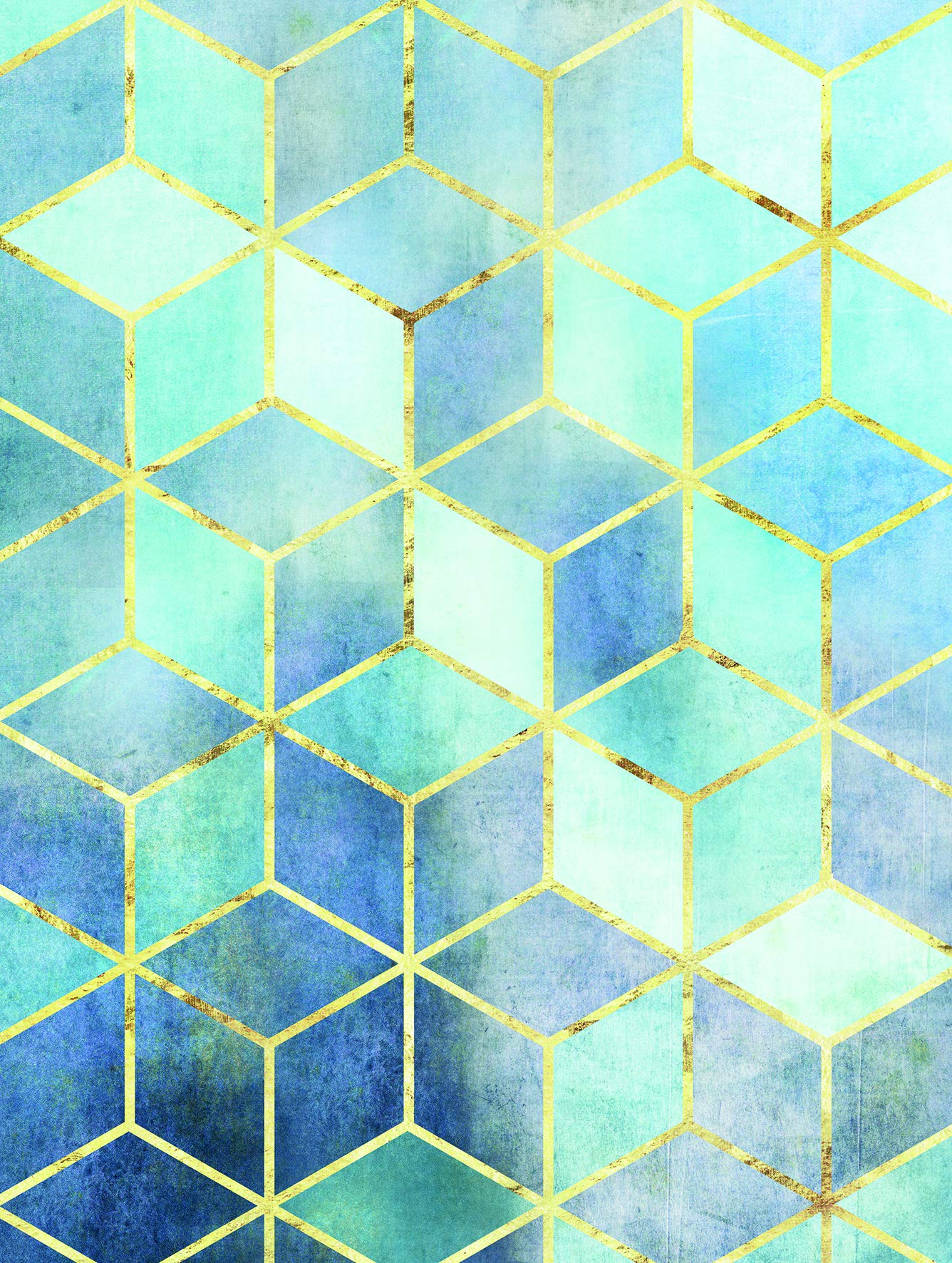 Komar Wall Picture | Mosaic Azzuro | Poster Picture Living Room Bedroom Decoration Art Print | No Frame | P092B-30x40 | Size: 30x40cm (Width x Height)