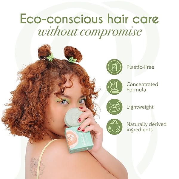 ALICE CARES MOISTURIZING SHAMPOO BAR FOR DRY & FRIZZY HAIR – WITH GREEN TEA, ALOE VERA & ROSEMARY OIL – SOLID, PH-BALANCED & SULFATE-FREE – ZERO WASTE, TRAVEL-FRIENDLY