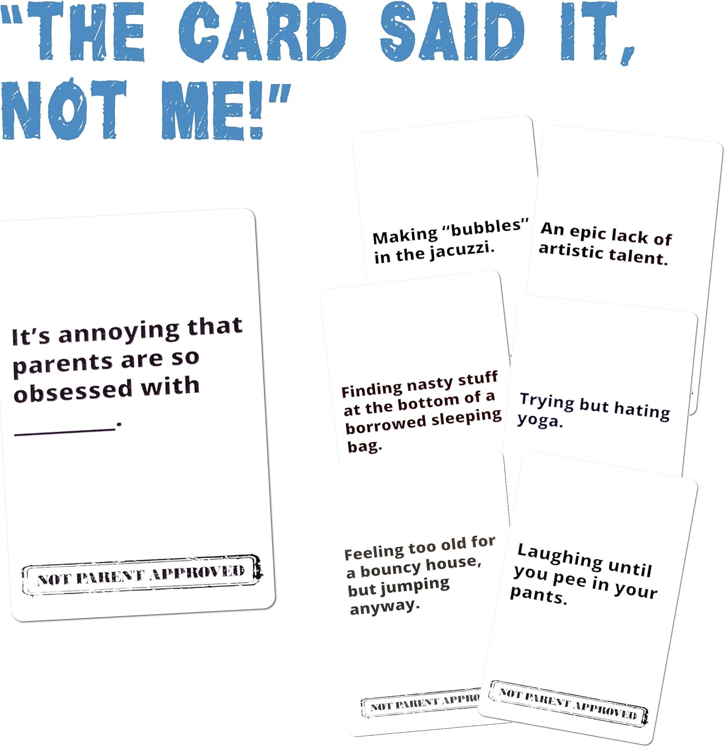 Not Parent Approved: A Fun Card Game for Kids, Tweens, Teens, Families and Mischief Makers - The Original, Hilarious Family Party Game: Toys & Games