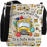 School Bus Driver Gift Behind Every Great Day Is a Safe Ride Crossbody Bag School Bus Driver Retirement Gift