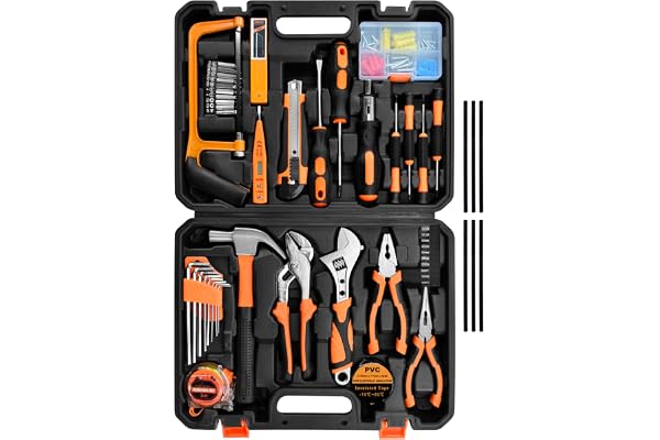 SOLUDE Tool Set,148-Piece Home Repair Tool Kit for Men Women College Students,Household Basic Hand Tool Sets with Case for Ho