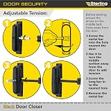 Burg-Wächter Spring Loaded Adjustable Auto Closing Door Closer Black view 5