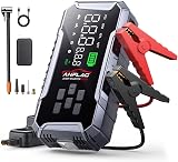 ANFLAG Car Jump Starter with Air Compressor 160PSI, 7000A Car Battery Jumper Starter Portable 12V Jump Box(All Gas/12L Diesel), Cordless Tire Inlfator, 26800mAh Powerbank, Led Lights, Safety Hammer