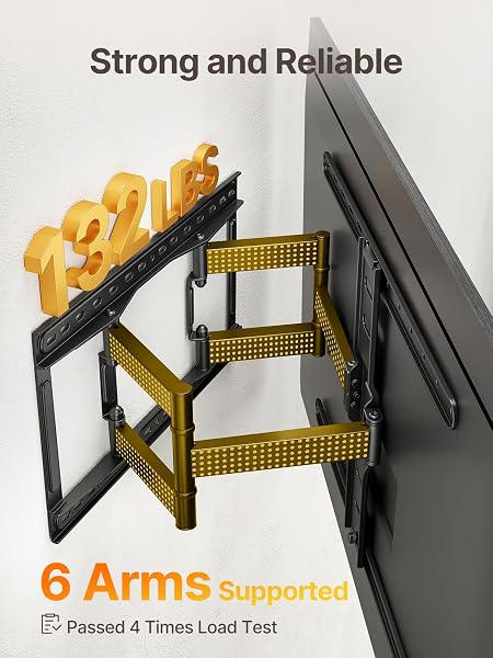 MONTEK ULTRA SLIM TV WALL MOUNT FOR 43-90 INCH TVS | 1.1″ THIN LOW PROFILE FULL MOTION BRACKET | DUAL SWIVEL ARTICULATING ARMS WITH TILT | MAX VESA 600X400MM | HOLDS 132LBS | FITS 16″/18″ STUDS