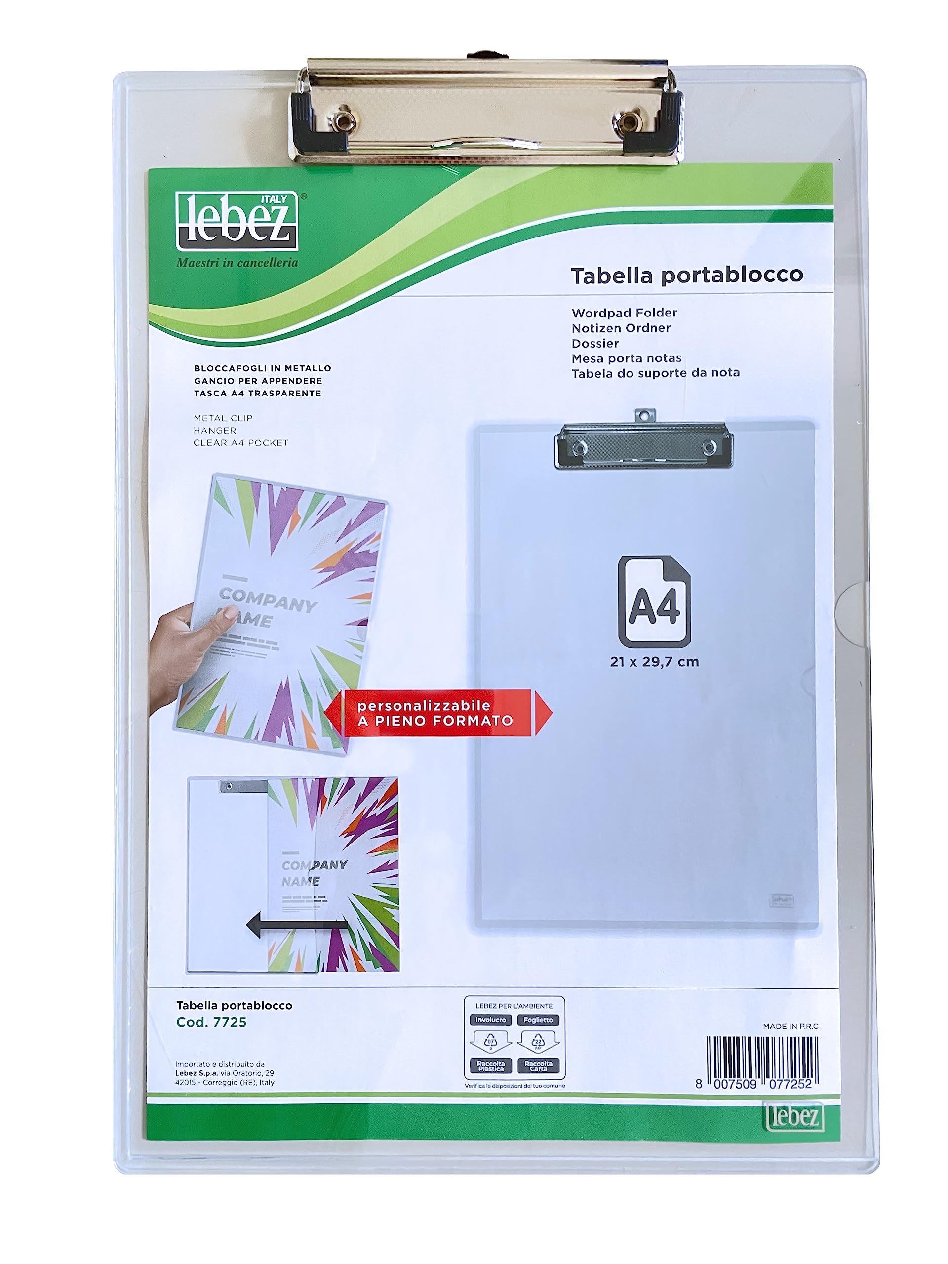 Lebez 7725 Transparent Notepad – 220 mm, 330 mm