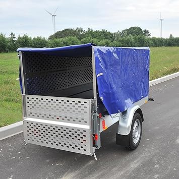 ProPlus 340818 - Anhänger Abdeckplane Gummigurt Hochplane für PKW Anhänger 2090x1140x880 Abdeckplane