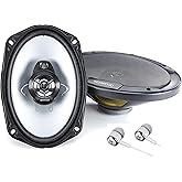 Kenwood KFC-6966S 800W Max 6" x 9" 3-Way 4 ohms impedance Car Stereo Coaxial Speakers Pair