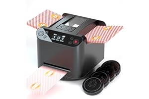 VQP Automatic Card Shuffler and Dealer, 2 in 1 360° Rotating Card Shuffling+Dealing Machine, Programmable Playing Card Dispenser, Rechargeable Playing Cards Distribution Machine(+4 Dealer Buttons)