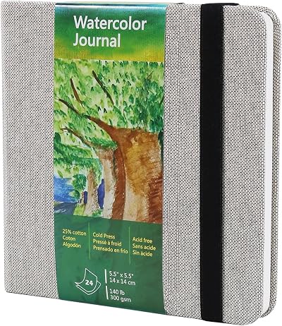 tumuarta Square Watercolor Journal 14x14cm 300gsm 25% Cotton Cold Press