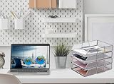 EXERZ Mesh Paper Sorter 4 Pack Desk Organizer A4 File Holder view 7