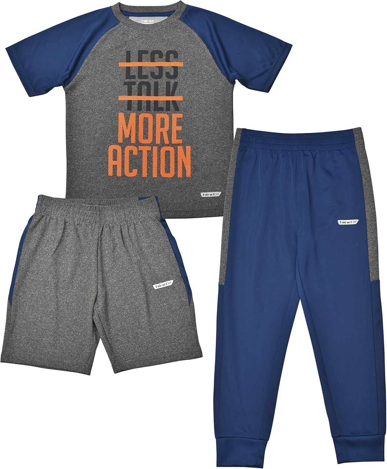 Hind Boys 3-PC Athletic Performance T Shirts, Shorts, and Joggers for Boys: Clothing