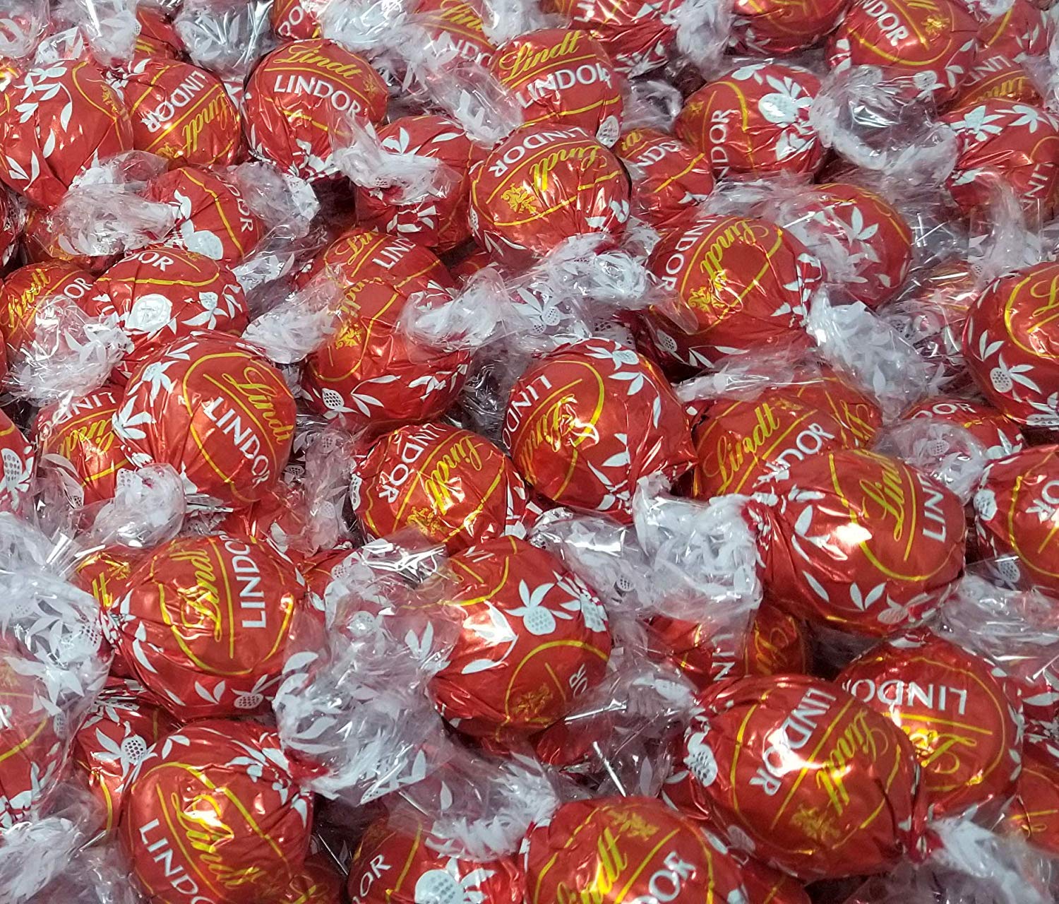 Lindt LINDOR Milk Chocolate Truffles Pack Of 132 truffles Red Wrapping, Perfect For Valentines Day Gift