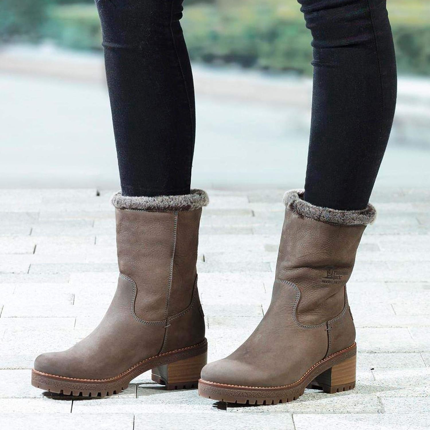 Shoe Panama Jack Botas Grises Botas Altas Mujer Panama Jack