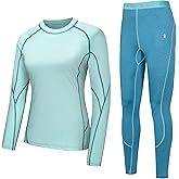 Little Donkey Andy Women's Thermal Underwear Sets Lightweight Warm Base Layers Quick Dry Wicking Top and Bottom for Winter