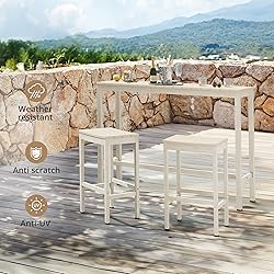 Cozyman Outdoor Bar Height Table and Chairs Set, 3