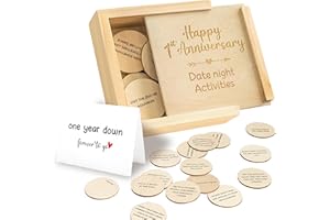 STOFINITY 1 Year Anniversary Wooden Gifts for Boyfriend Girlfriends - One Year Anniversary Wood Gifts for Him Her