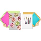 Papyrus Birthday Cards - Designed by Bella Pilar, Cake and Candles (2-Count)