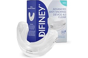 Difiney Advanced Anti Snoring Device 4.0 Clear: Adjustable Custom-Fit Anti Snoring Mouthpiece Mouth Guard for Men and Women - Effective Comfortable Anti Snore Solution