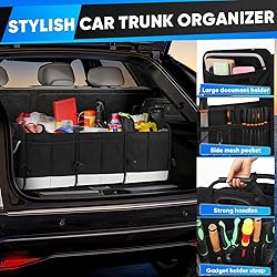 Simniam Large Car Trunk Organizer - with 5
