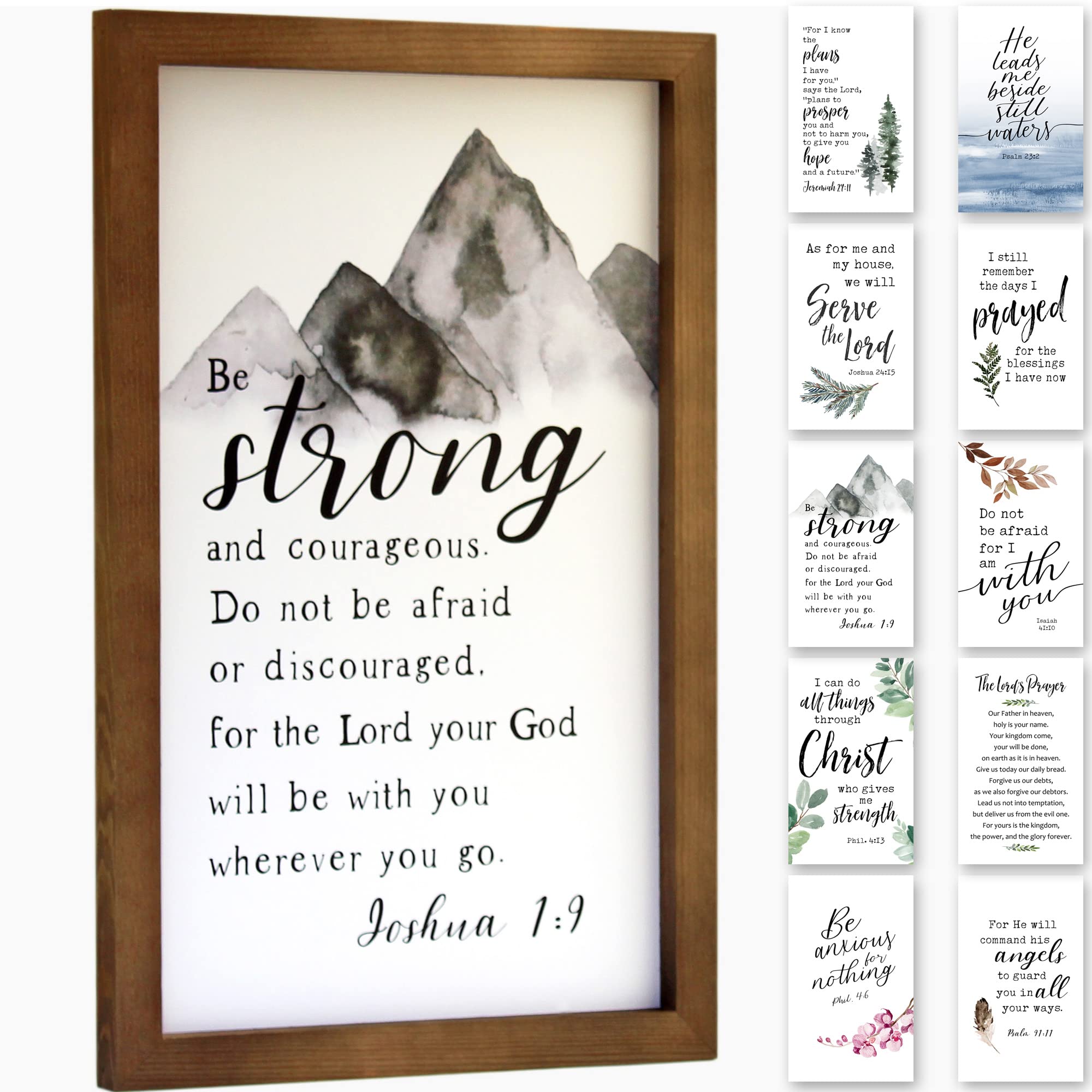 Photo 1 of Eden View Home Scripture Wall Art Interchangeable Seasonal Sign. Bible Verses Wall Decor Framed Wood Plaque. Religious Gifts for Women. Christian Home Decor. Christmas and Holiday Decoration.