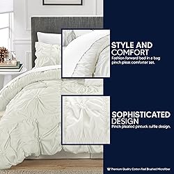 Chic Home White Bed in a Bag Comforter Set, Queen