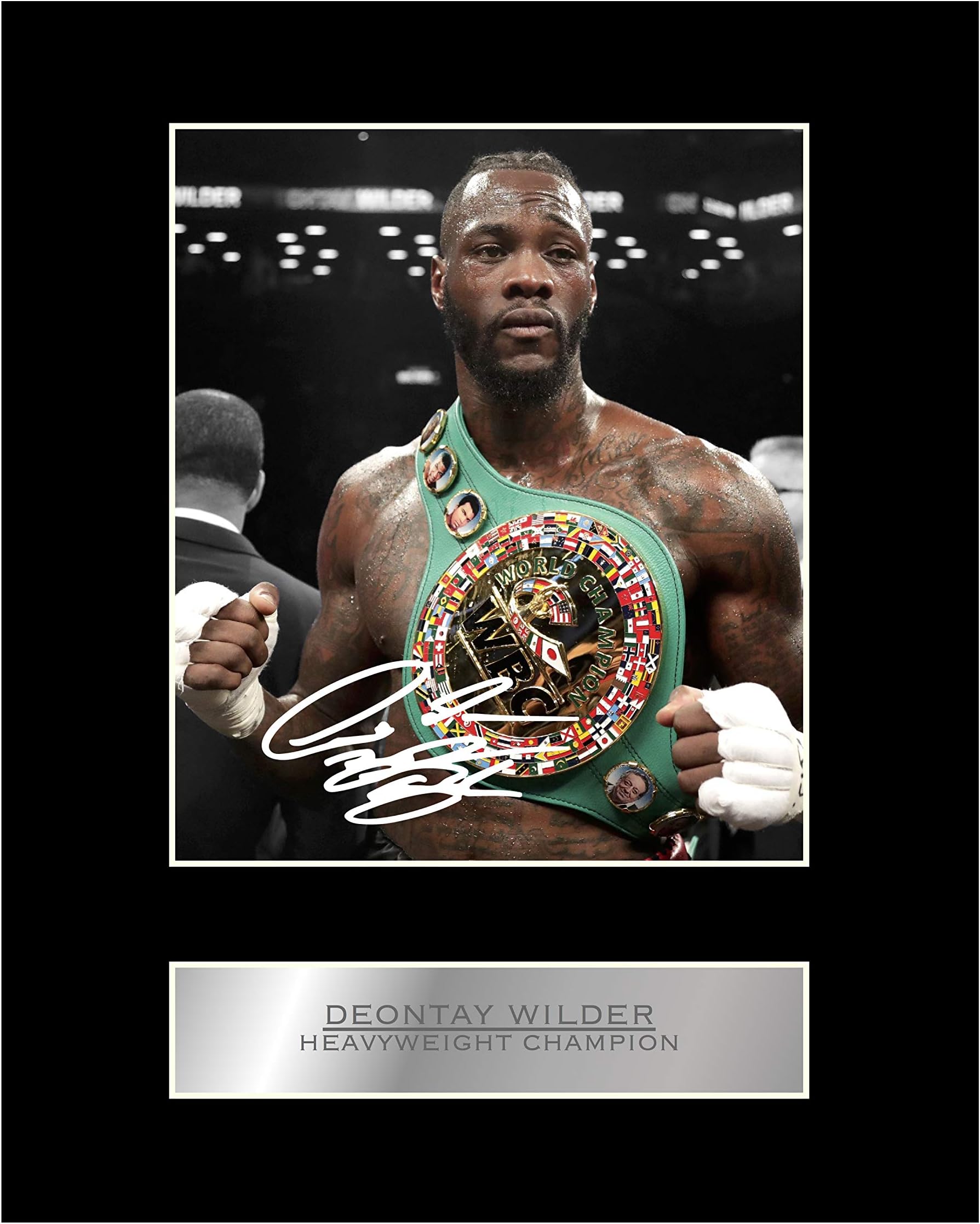 Deontay Wilder Signed Mounted Photo Display Boxing Heavyweight Champion Autographed Gift Picture Print