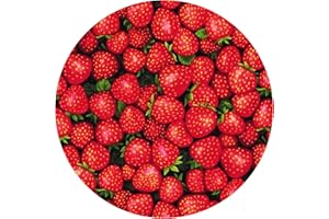 ANDRÉAS Andreas Silicone Non-Slip 6.25" Jar Opener, Easy Lid Opener, Made with Silicone trawberriesd Fabric, Dishwasher Safe, Garlic Peeler, Strawberries, 6.25 inch