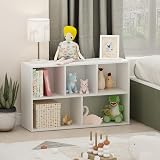 Furinno LUDER 5-Cube Bookshelf White 31.5 x 19.7 x 9.4 Tool Free Assembly view 2