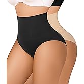 Nebility 2 Piece Tummy Control Shapewear Butt Lifting Underwear Seamless Panties for Women Under Dress Faja Body Shaper