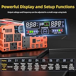 BELTTT 3000W Pure Sine Wave Inverter 12V DC to 120V