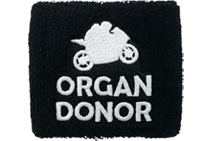 MOTOLOOT Brake Fluid Reservoir Cover Sock for Motorcycles, Sporbikes and Gifts by Moto Loot (Organ Donor)