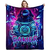 Aimego Gaming Blanket Gifts for Boys Gamer Ultimat Gaming Throw Blanket for Kids Men Boyfriend Game Blankets for Gamer Room Sofa Decor(50X60 Inch)