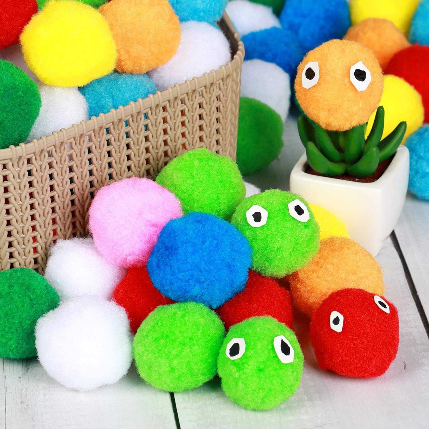 Very Large Assorted Pom Poms for DIY Creative Crafts Decorations, Assorted Colors (100Pack 2 Inch): Arts, Crafts & Sewing