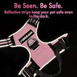rabbitgoo Dog Harness Medium No Pull Front & Back Clips Reflective Pink view 8